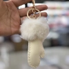 Artificial fur imitation, elegant and fashionable, fashionable fur glove pendant, keychain details Picture
